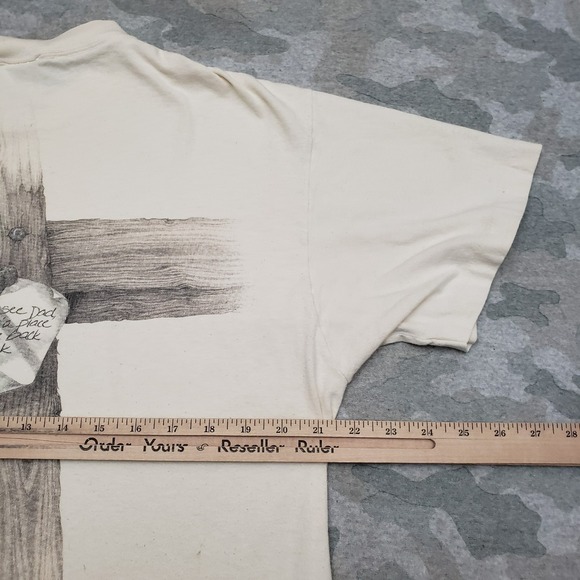 Vintage Religious Delta Shirt Mens Large Beige Short Sleeve Single Stitch USAk - Picture 10 of 12